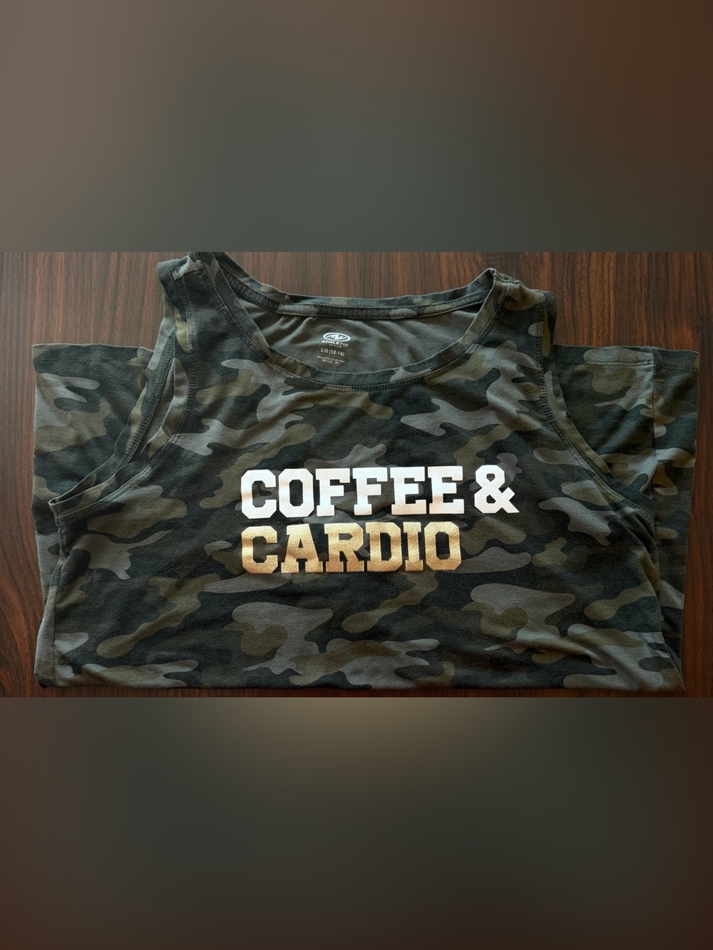 Size Large Athletic Works Green Camo Tank Top